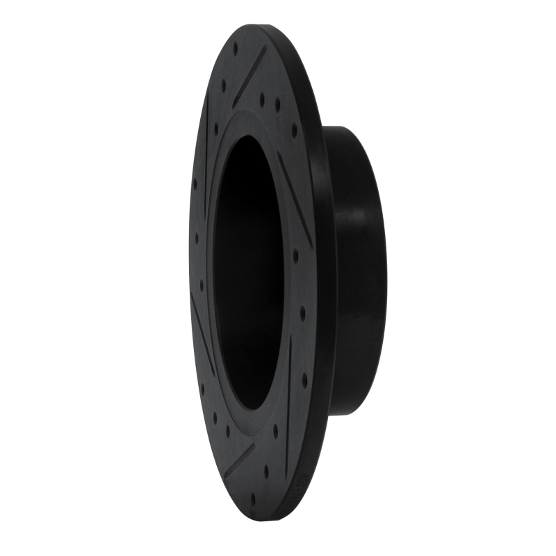 Audi A3 Brake Rotor (1) - Rear Right - R1 Concepts - Drilled & Slotted - Black - `10-`19